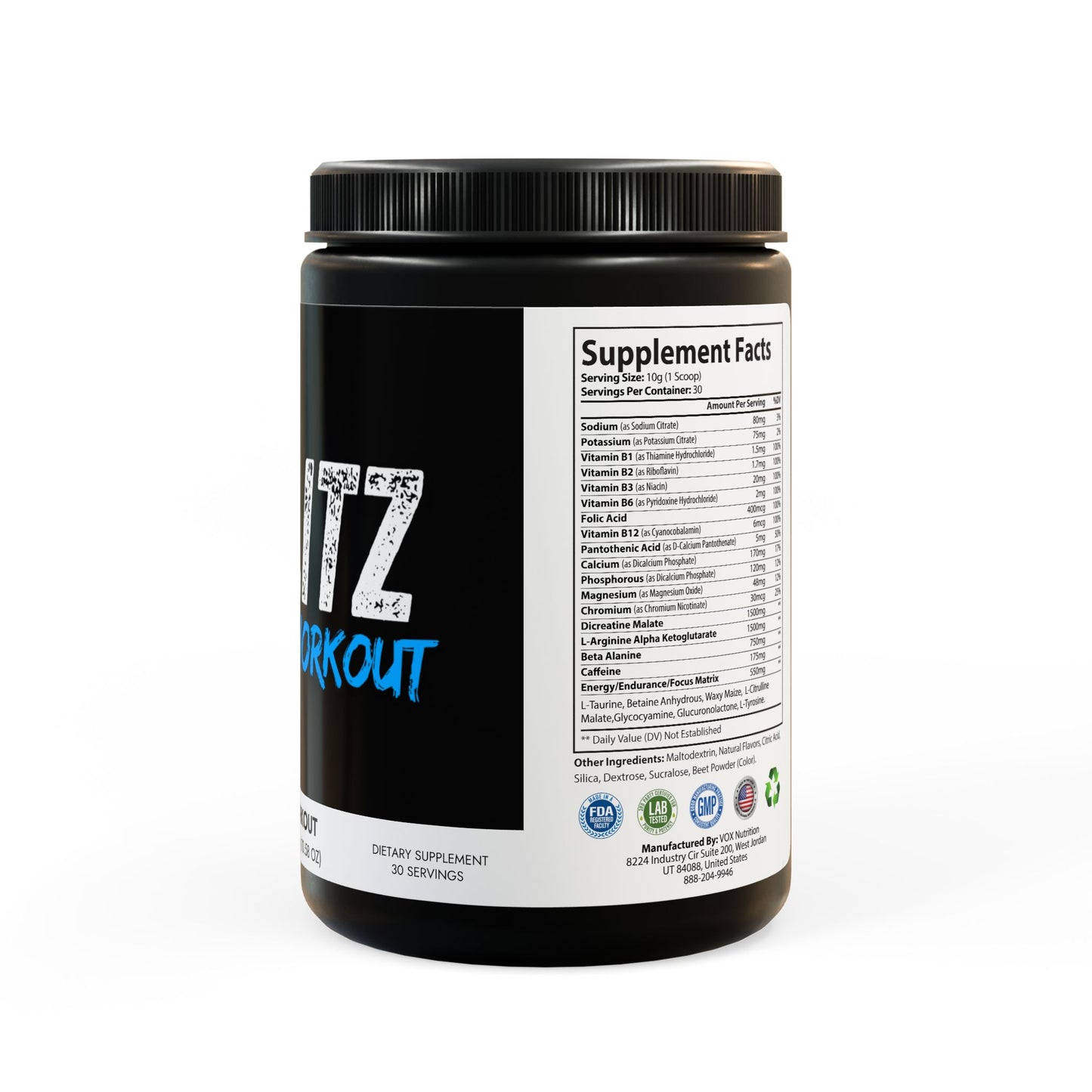 Pre-Workout Supplement, Watermelon (300g, 10.58oz)