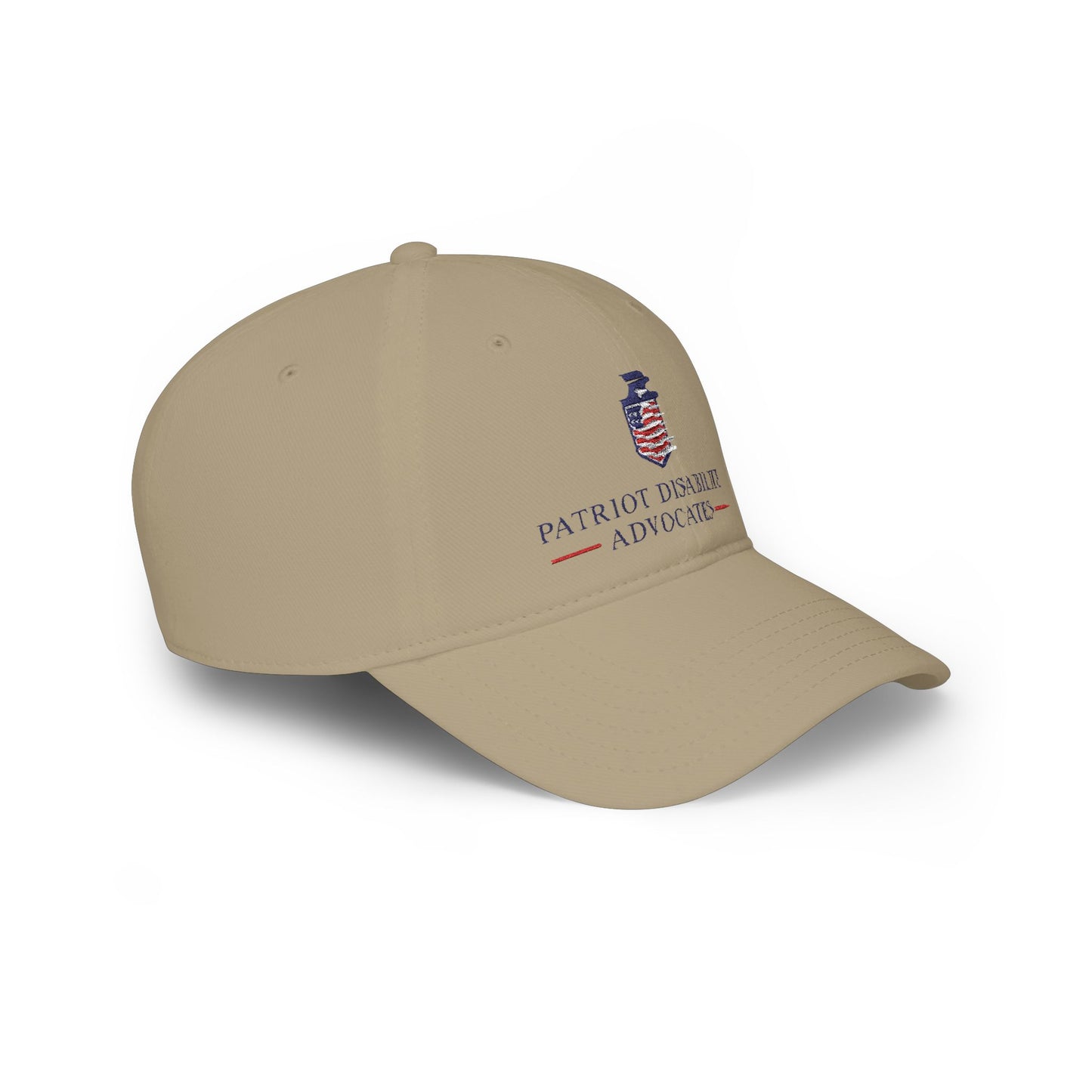 PDA — American Flag Shield Low Profile Baseball Hat