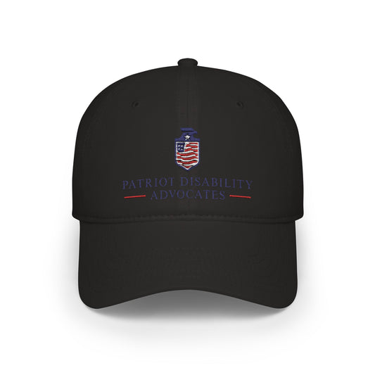 PDA — American Flag Shield Low Profile Baseball Hat