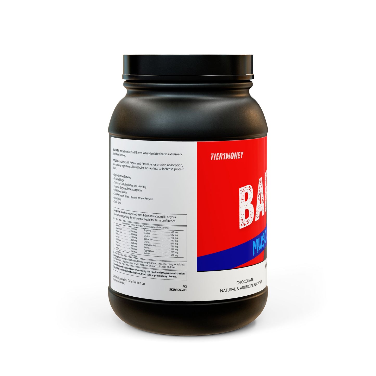 Barrage Whey Isolate Protein Supplement (907g, 2lb)